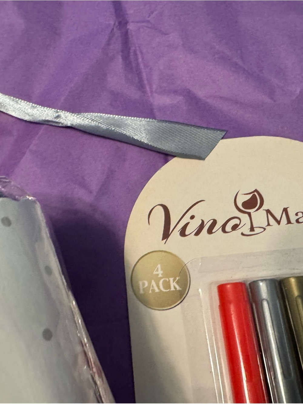Wine Lover Gift Set Bundle Vino Markers Cozy Socks Inspirational Wood Sign - Picture 7 of 7